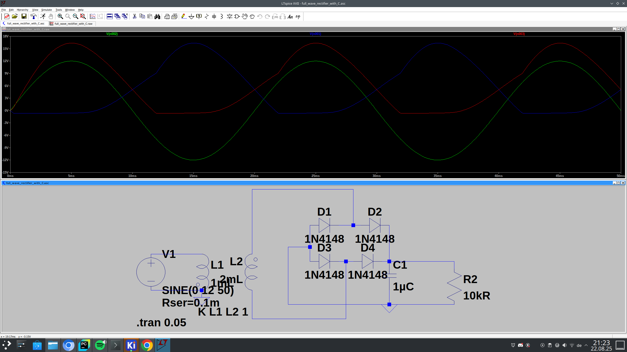 Vollweggleichrichter mit C