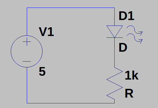 Dioden als LED-Schaltung in LTspice