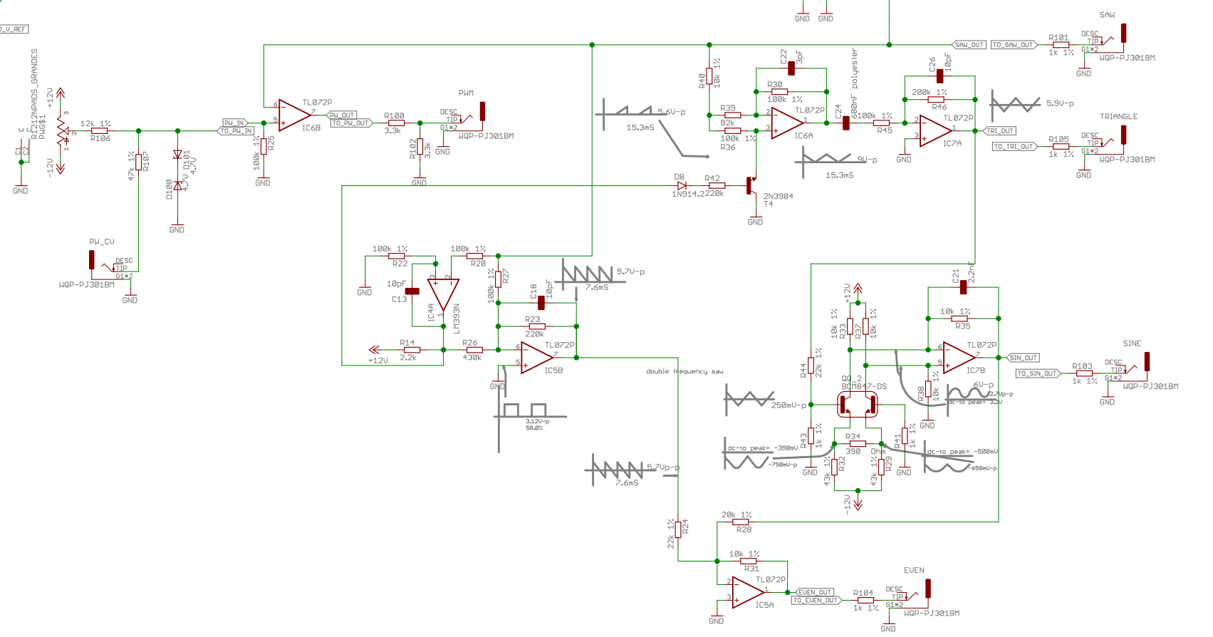 evenVCO - partial schematic