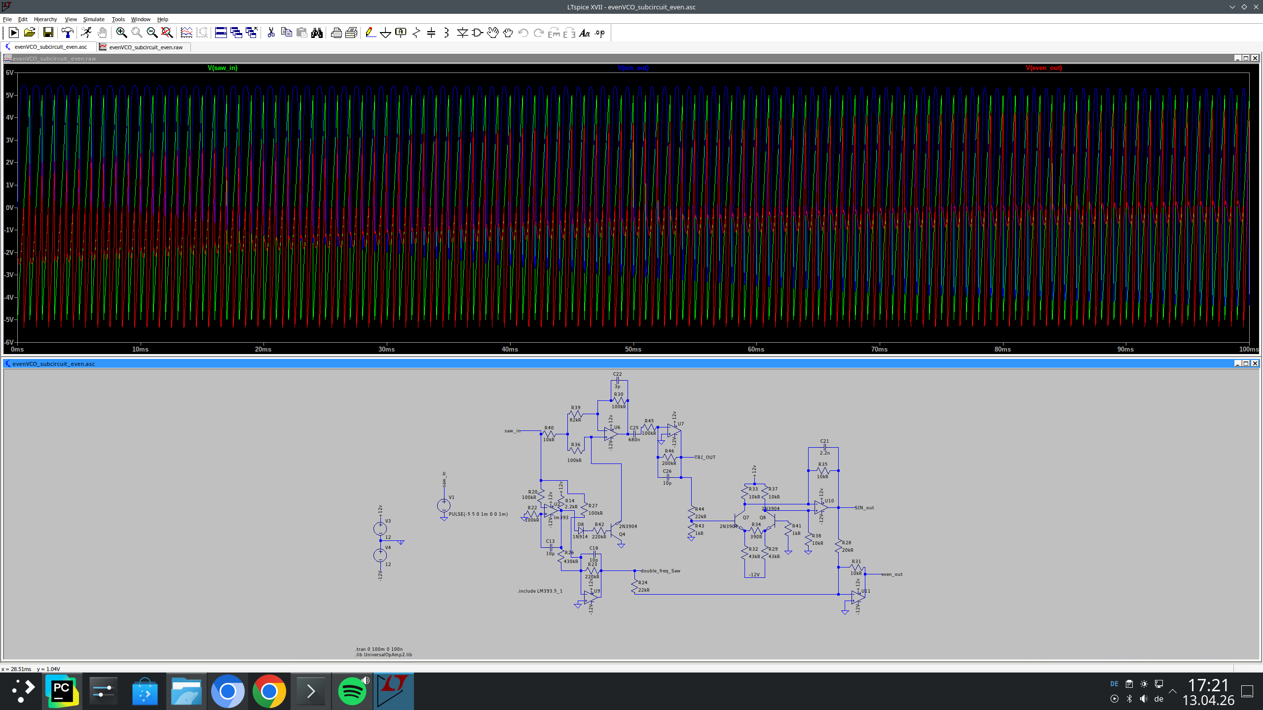 evenVCO - simulation