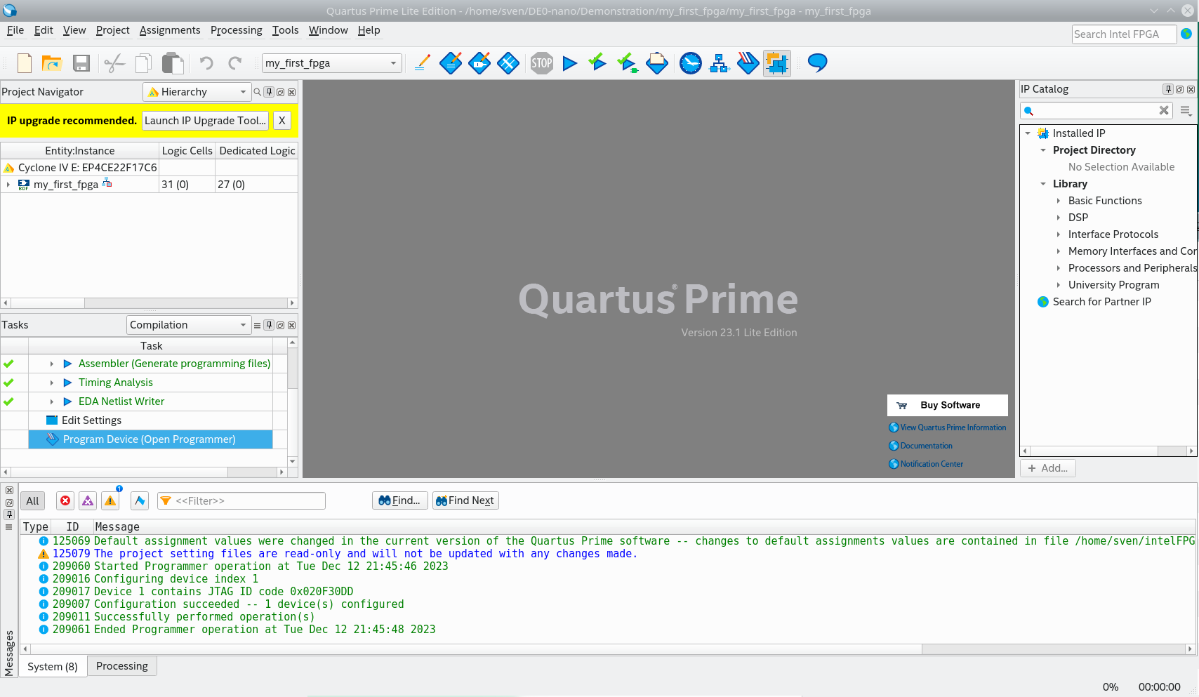 Quartus IDE