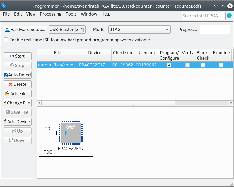Quartus - Programmer Counter